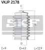 VKJP 2178 SKF Пыльник рулевой рейки (тяги)