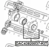 Превью - DAC43820037-KIT FEBEST Комплект подшипника ступицы колеса (фото 2)