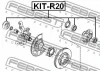 Превью - KIT-R20 FEBEST Подшипник, приводной вал (фото 2)