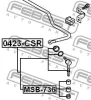 Превью - MSB-736 FEBEST Ремкомплект, соединительная тяга стабилизатора (фото 2)