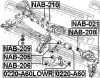 Превью - 0220-A60LOWR FEBEST Шарнир независимой подвески / поворотного рычага (фото 2)