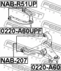 Превью - 0220-A60UPF FEBEST Шарнир независимой подвески / поворотного рычага (фото 2)