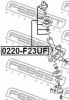 Превью - 0220-F23UF FEBEST Шарнир независимой подвески / поворотного рычага (фото 2)
