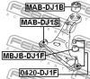 Превью - 0420-DJ1F FEBEST Шарнир независимой подвески / поворотного рычага (фото 2)