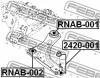 Превью - 2420-001 FEBEST Шарнир независимой подвески / поворотного рычага (фото 2)