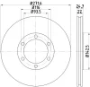 8DD 355 117-661 BEHR/HELLA/PAGID Тормозной диск