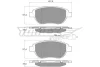 TX 14-45 TOMEX Brakes Комплект тормозных колодок, дисковый тормоз