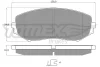 TX 14-92 TOMEX Brakes Комплект тормозных колодок, дисковый тормоз