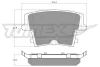 TX 15-72 TOMEX Brakes Комплект тормозных колодок, дисковый тормоз