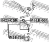Превью - MSLB-001 FEBEST ремонтный комплект, несущие / направляющие шарниры (фото 2)