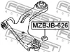 Превью - MZBJB-626 FEBEST ремонтный комплект, несущие / направляющие шарниры (фото 2)