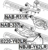 Превью - NBJB-Y62LR FEBEST ремонтный комплект, несущие / направляющие шарниры (фото 2)