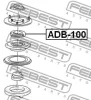 Превью - ADB-100 FEBEST Подшипник качения, опора стойки амортизатора (фото 2)