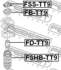 Превью - FB-TT9 FEBEST Подшипник качения, опора стойки амортизатора (фото 2)
