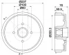 8DT 355 300-971 BEHR/HELLA/PAGID Тормозной барабан