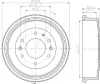 8DT 355 301-051 BEHR/HELLA/PAGID Тормозной барабан