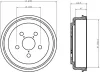 8DT 355 302-071 BEHR/HELLA/PAGID Тормозной барабан