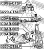 Превью - CDAB-001 FEBEST Подвеска, рычаг независимой подвески колеса (фото 2)