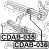 Превью - CDAB-035 FEBEST Подвеска, рычаг независимой подвески колеса (фото 2)