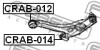 Превью - CRAB-012 FEBEST Подвеска, рычаг независимой подвески колеса (фото 2)