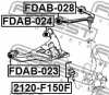 Превью - FDAB-023 FEBEST Подвеска, рычаг независимой подвески колеса (фото 2)