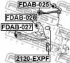 Превью - FDAB-025 FEBEST Подвеска, рычаг независимой подвески колеса (фото 2)