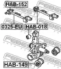 Превью - HAB-018 FEBEST Подвеска, рычаг независимой подвески колеса (фото 2)