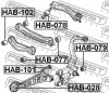 Превью - HAB-101 FEBEST Подвеска, рычаг независимой подвески колеса (фото 2)