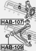 Превью - HAB-109 FEBEST Подвеска, рычаг независимой подвески колеса (фото 2)