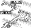 Превью - HAB-148 FEBEST Подвеска, рычаг независимой подвески колеса (фото 2)