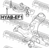 Превью - HYAB-EF1 FEBEST Подвеска, рычаг независимой подвески колеса (фото 2)