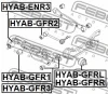 Превью - HYAB-GFR3 FEBEST Подвеска, рычаг независимой подвески колеса (фото 2)