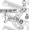 Превью - HYAB-MATF FEBEST Подвеска, рычаг независимой подвески колеса (фото 2)
