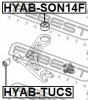 HYAB-SON14F FEBEST Подвеска, рычаг независимой подвески колеса
