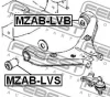 Превью - MZAB-LVB FEBEST Подвеска, рычаг независимой подвески колеса (фото 2)