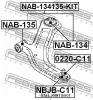 Превью - NAB-134 FEBEST Подвеска, рычаг независимой подвески колеса (фото 2)