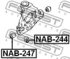 Превью - NAB-247 FEBEST Подвеска, рычаг независимой подвески колеса (фото 2)