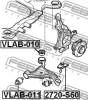 Превью - VLAB-011 FEBEST Подвеска, рычаг независимой подвески колеса (фото 2)