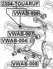 Превью - VWAB-007 FEBEST Подвеска, рычаг независимой подвески колеса (фото 2)