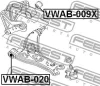 Превью - VWAB-020 FEBEST Подвеска, рычаг независимой подвески колеса (фото 2)