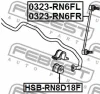 Превью - HSB-RN8D18F FEBEST Втулка, стабилизатор (фото 2)