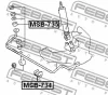 Превью - MSB-734 FEBEST Втулка, стабилизатор (фото 2)