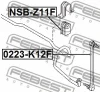 Превью - NSB-Z11F FEBEST Втулка, стабилизатор (фото 2)