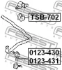 Превью - TSB-702 FEBEST Втулка, стабилизатор (фото 2)