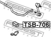 Превью - TSB-706 FEBEST Втулка, стабилизатор (фото 2)