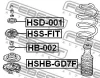 Превью - HSHB-GD7F FEBEST Защитный колпак / пыльник, амортизатор (фото 2)