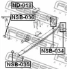 Превью - NSB-035 FEBEST Втулка, листовая рессора (фото 2)