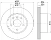 8DD 355 122-712 BEHR/HELLA/PAGID Тормозной диск