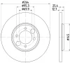 51401 BEHR/HELLA/PAGID Тормозной диск