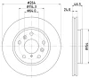 52013 BEHR/HELLA/PAGID Тормозной диск